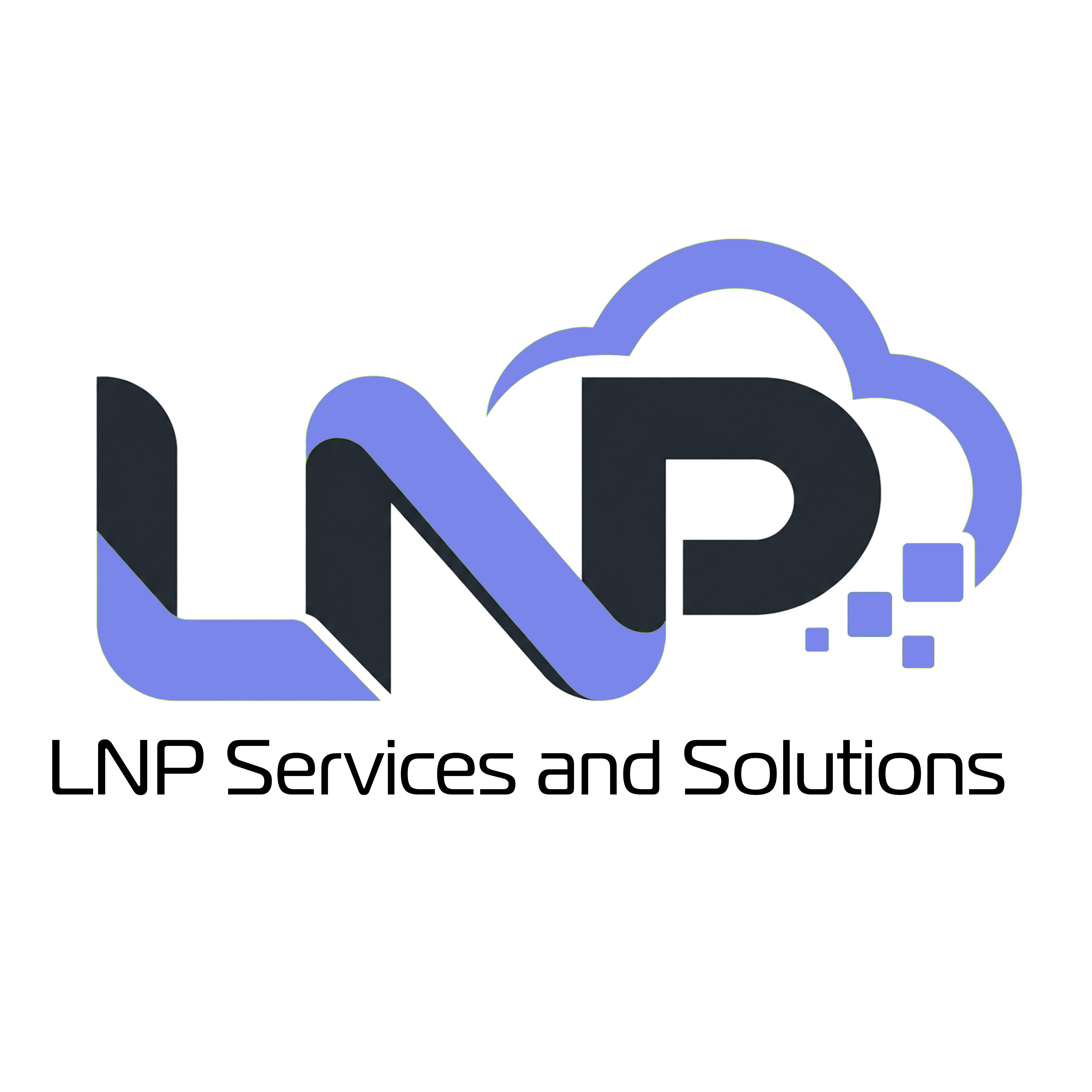 LNP Services and Solutions logo with a cloud symbol